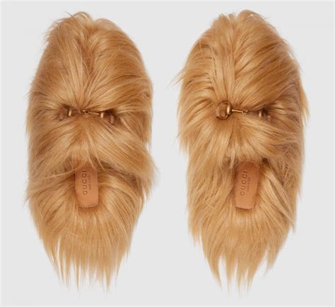 gucci slippers ladies|gucci chewbacca slippers.